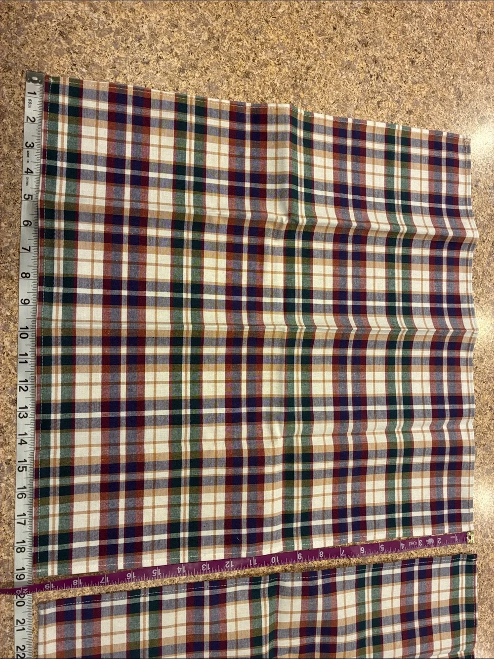 Longaberger Woven Traditions Plaid Cotton Fabric Napkins SMELLS MUSTY